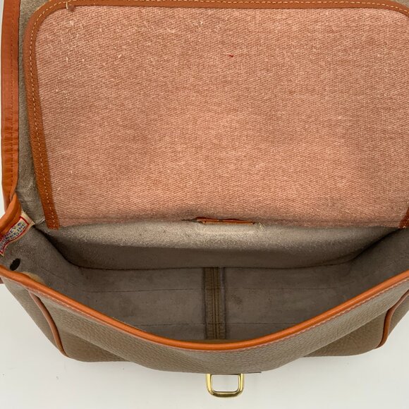 Dooney & Bourke Medium Pebbled Taupe Leather Bag 1980's USA No Strap - Picture 2 of 12